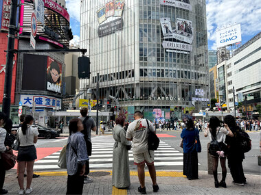 SHIBUYA TSUTAYA方面へ向かう途中の交差点