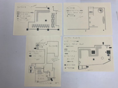 写真：当初、提案した要件の確認用に作成した触図（立体コピー機で出力）